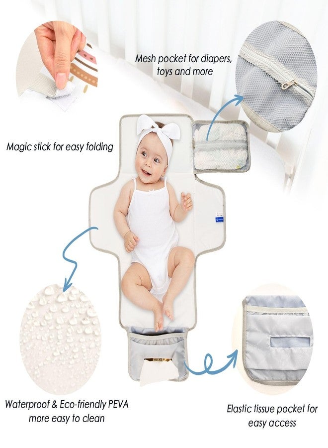 BOESI Boho Rainbow Portable Changing Pad, Baby Changing Pad, Waterproof Diaper Changing Travel Bag for Boys and Girls - Image 3